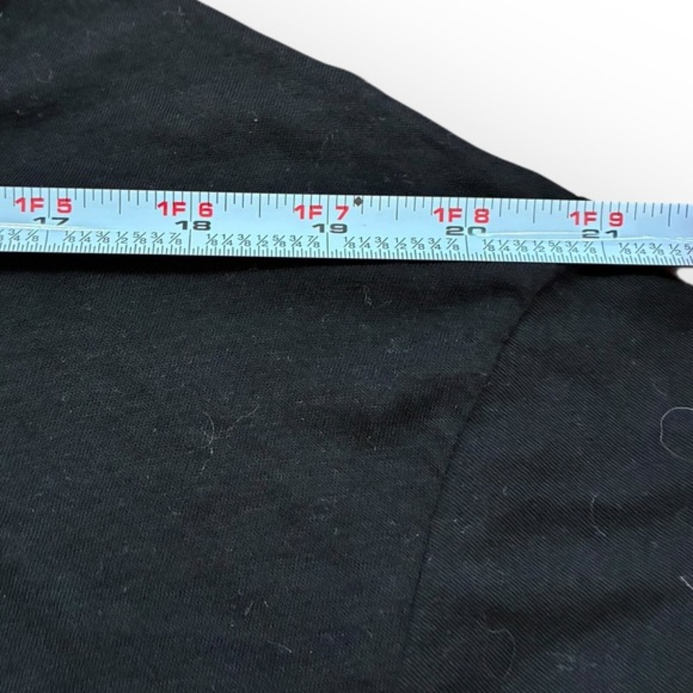 Enza Costa Black Pima Cotton Tee Relaxed‎ Fit Short Sleeve Luxe Basic Size L - Picture 6 of 8